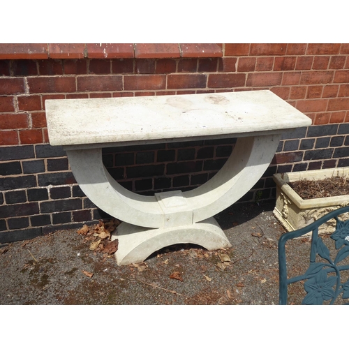 36 - Stone effect fibreclay garden console table