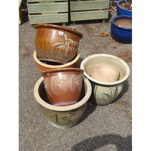 40 - Glazed planters (7)