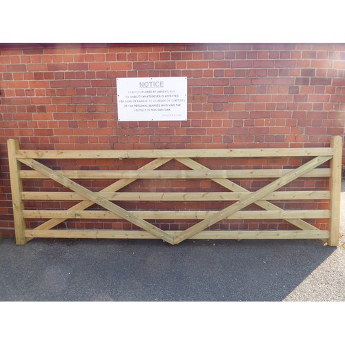 24 - Wooden 'Wessex' heavy duty farm gate (3650x1220mm)