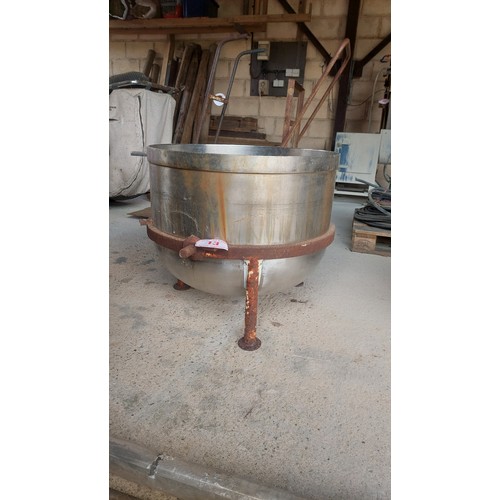 13 - Heavy Stainless steel mixing cauldron