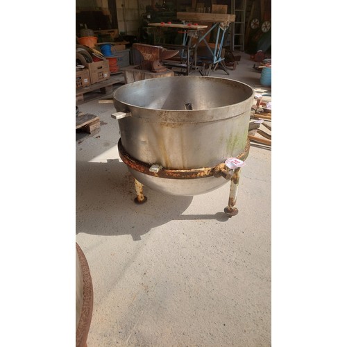 14 - Heavy Stainless steel mixing cauldron