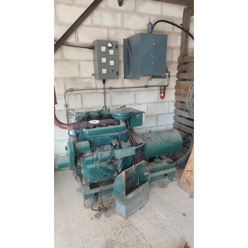 37 - 1973 Lister diesel generator 25KVA - light use in recent years