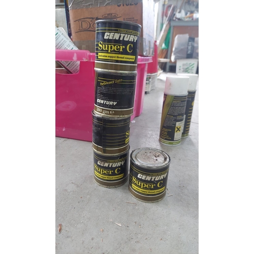 43 - Qty Grease and lubricants etc