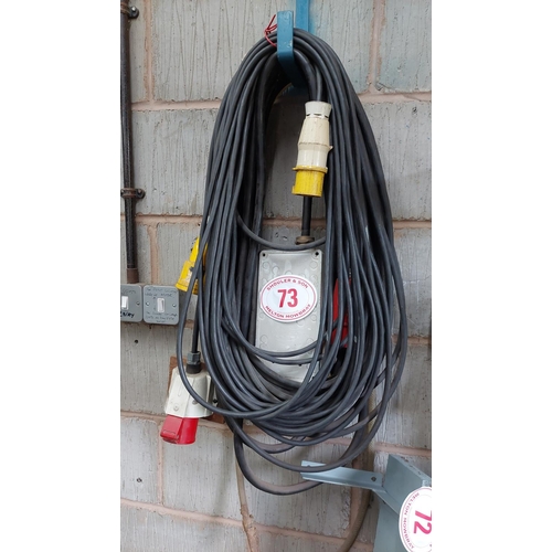 73 - Qty 3 110 Volt extension cables