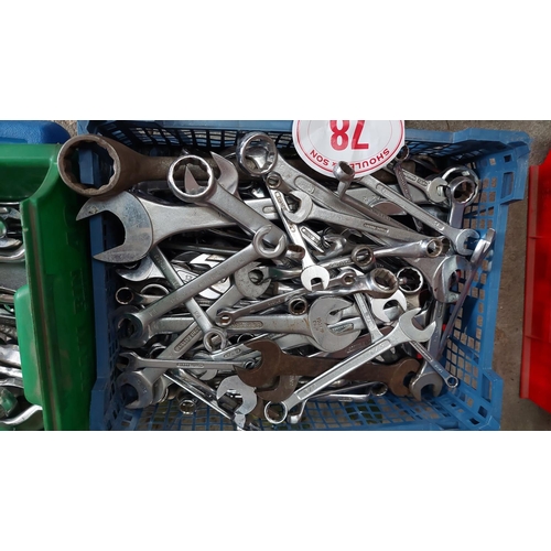 78 - Qty Imperial spanners etc