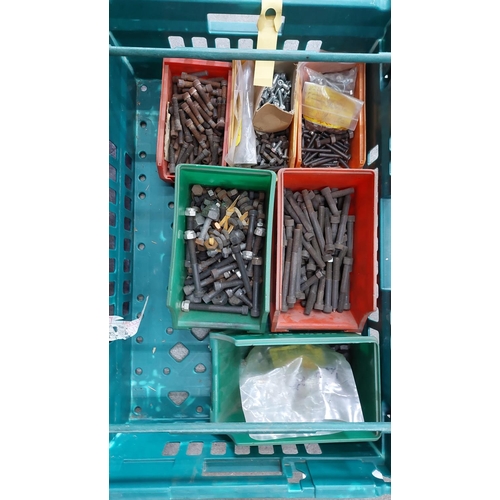 96 - 4 x Crates of nuts, bolts, etc