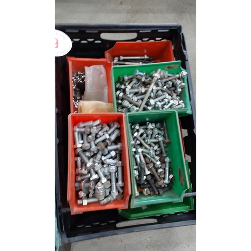 99 - 2 x Crates nuts, bolts, washers