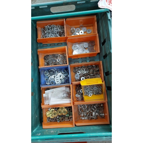 99 - 2 x Crates nuts, bolts, washers