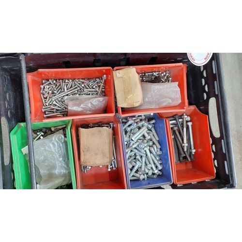 99 - 2 x Crates nuts, bolts, washers