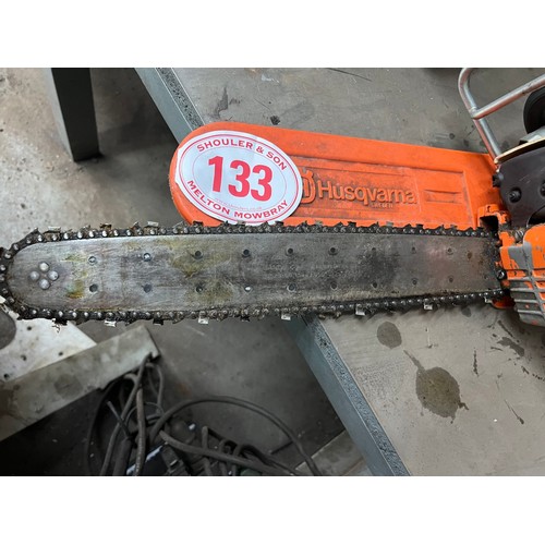 133 - Husqvarna 44 Chainsaw 15 inch - has compression