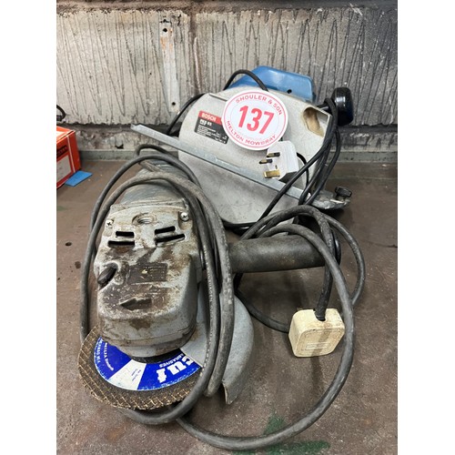 137 - Bosch Pts65 Circular saw & Bosch GWS 20-180 angle grinder