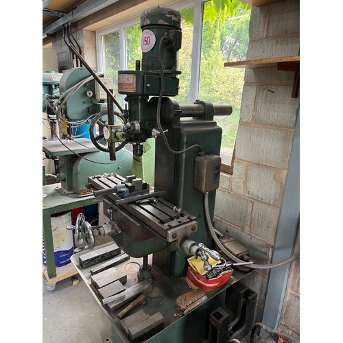 150 - Tom Senior 3phase milling machine C/W accessories (wired in)