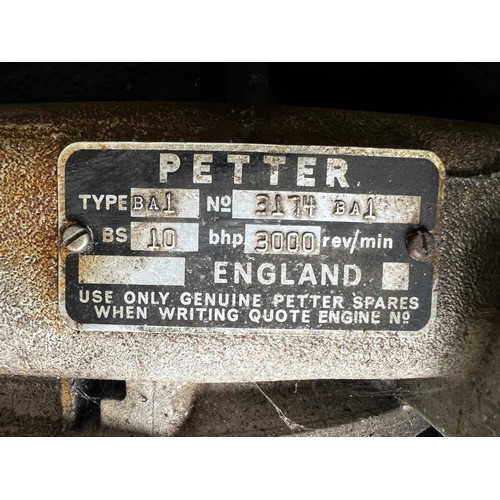 166 - Petter BA1 diesel generator, manual start