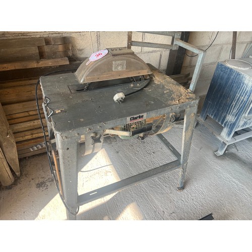 36 - Clark woodworker electric circular woodsaw