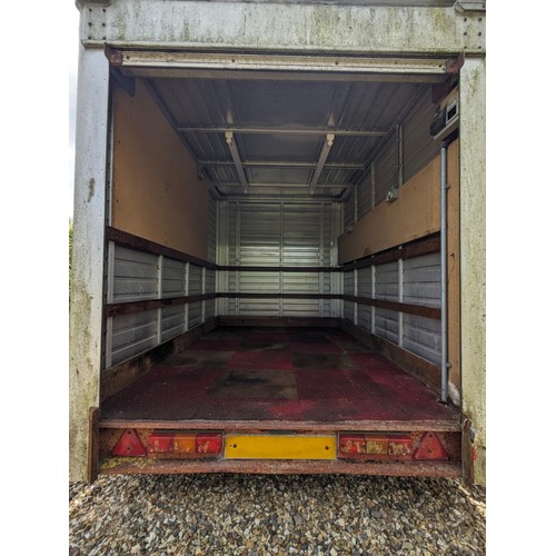 170 - Twin axle box trailer c/w roller shutter rear door, floor in good condition