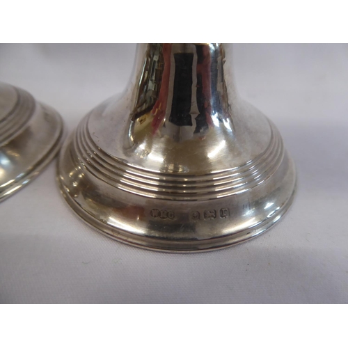 12 - Pair of silver candlesticks (5