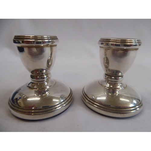 15 - Boxed pair of silver dwarf candlesticks (1 3/4