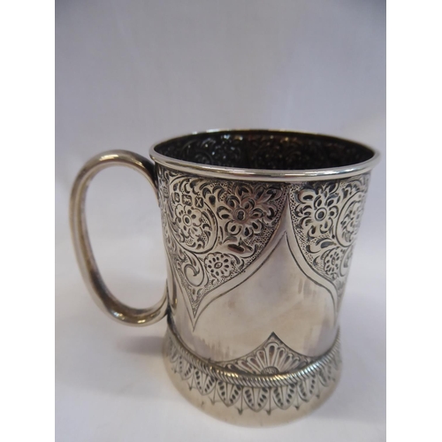 3 - Engraved silver tankard - Cooper Brothers - Sheffield 1890 (4.5 ozt)