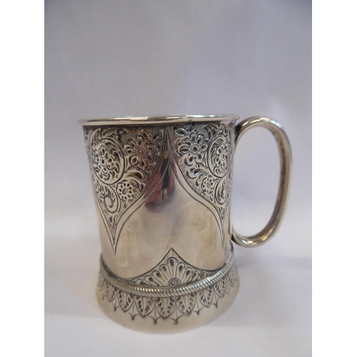 3 - Engraved silver tankard - Cooper Brothers - Sheffield 1890 (4.5 ozt)