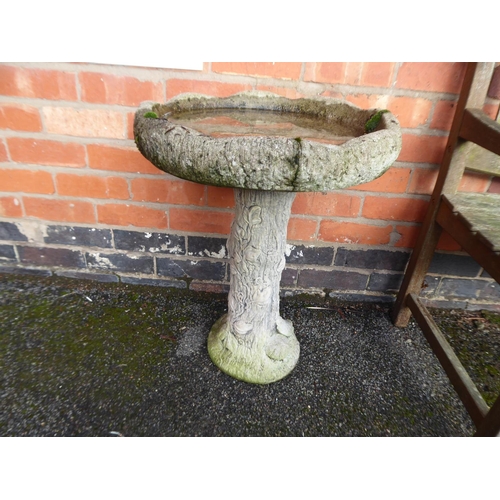 12 - Reconstituted stone birdbath