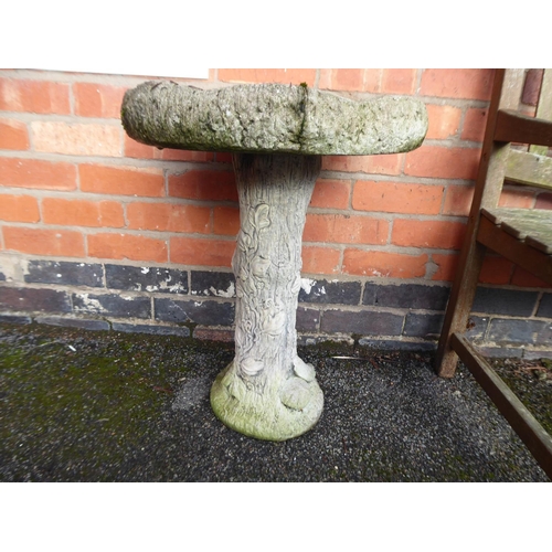 12 - Reconstituted stone birdbath