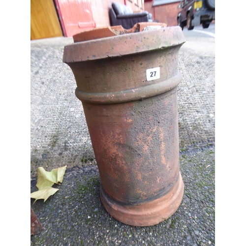 27 - 19th/20thC terracotta chimney pot planter