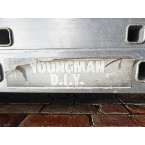 40 - Youngman 17 rung aluminium double extending ladders