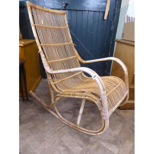 490 - Vintage cane rocking chair