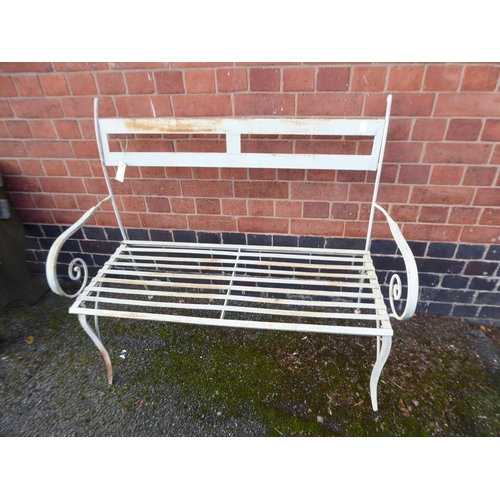 7 - Ornate metal garden bench