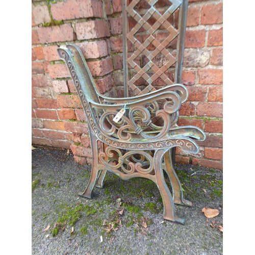 9 - Cast iron bench ends and back piece