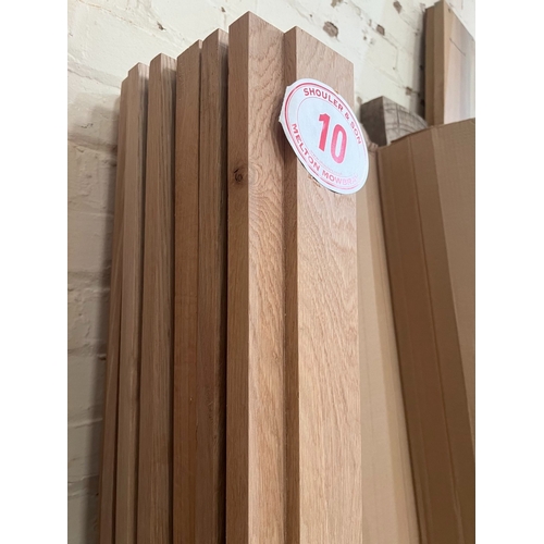 10 - 9 x Oak rebated doorframe 110mm x 35mm 2 full sets + 2 legs only