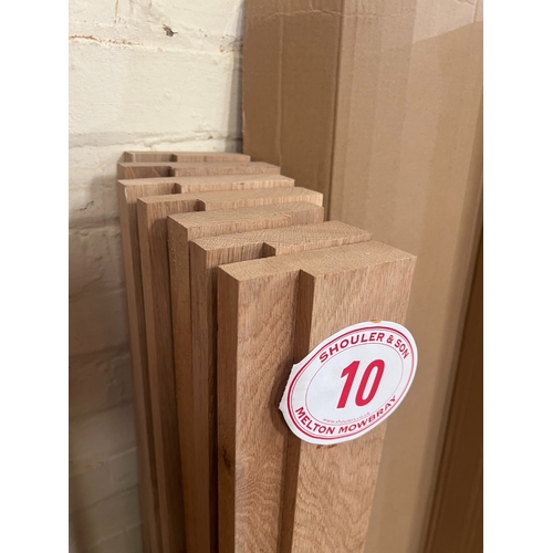 10 - 9 x Oak rebated doorframe 110mm x 35mm 2 full sets + 2 legs only