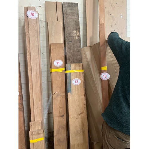 12 - 2 x Oak rough sawn timber x 2 2100mm x 190mm x 35mm and 1400mm x 190mm x 35mm