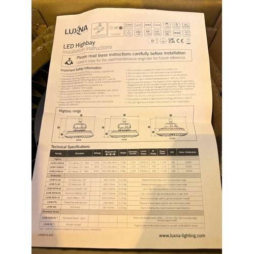 128 - Luxna 150W LED high bay workshop light 1 new, 2 used