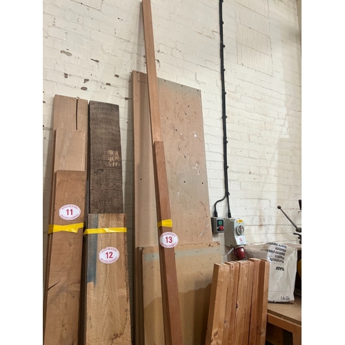 13 - 1 x Agba timber 3100mm x 60mm x 35mm, 1 x Cherry timber 1800mm x 50mm x 50mm