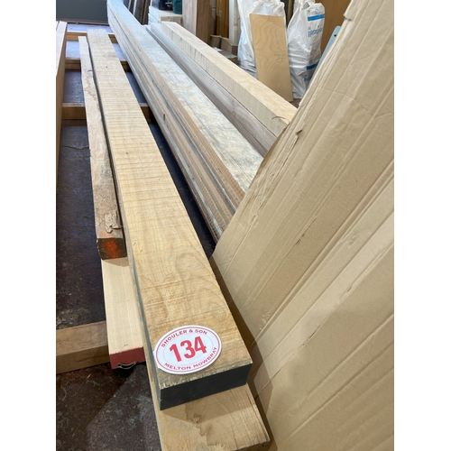 134 - Qty Ash planks 10ft etc