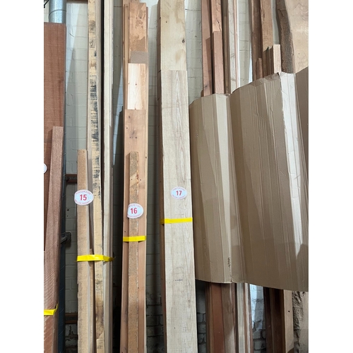 17 - 2 x Ash timber 
2900mm x 190mm x 60mm and 2300mm x 180mm x 60mm