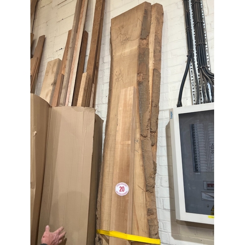 20 - 2 x Large planks beech wavy edge 3000mm x 320mm x 50mm + 
1 x 2200mm x 130mm x 50mm