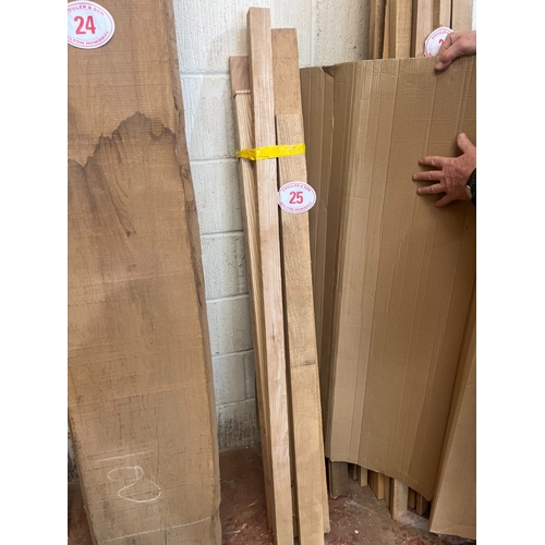 25 - 5 x Ash timber lengths 1400mm x 50mm x 40mm