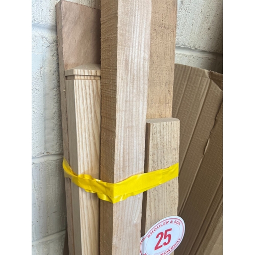 25 - 5 x Ash timber lengths 1400mm x 50mm x 40mm