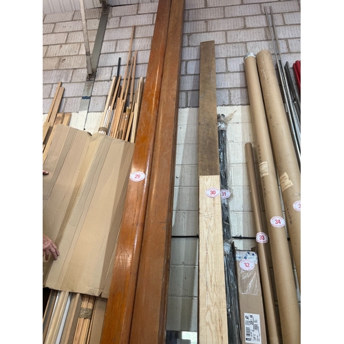 29 - 4 x Pitch pine gym beams 4200mmx 140mm x 70mm (to include baw)