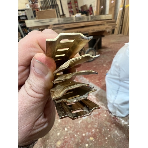 33 - 6 x Electra plated brass face fittings book strips