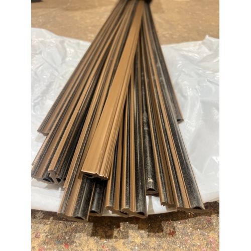 35 - Assorted lengths plastic weather bar, Approx 20 of Brown