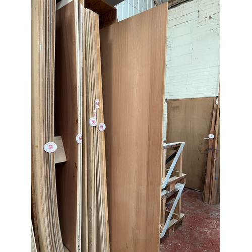 49 - 4 x 8ft x 4ft 19mm veneered Brazilian Mahogany MDF sheets