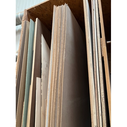 54 - Qty of 8ft x 4ft cover sheet and mark out board MDF etc (approx 29)