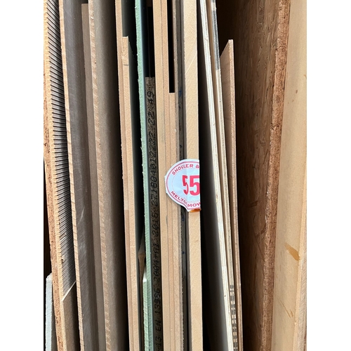 55 - Qty of MDF, ply various shapes and sizes