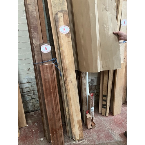 6 - 8 x mixed lengths of beech timber 2500mm x 150mm wide 1 and 2 inch depth