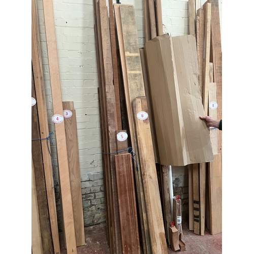 6 - 8 x mixed lengths of beech timber 2500mm x 150mm wide 1 and 2 inch depth