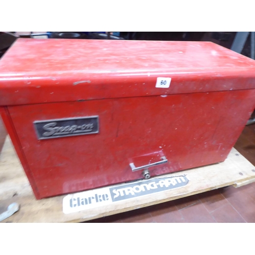 60 - Spanners, sockets etc. in Snap-on tool chest on Clarke Strong Arm dolly