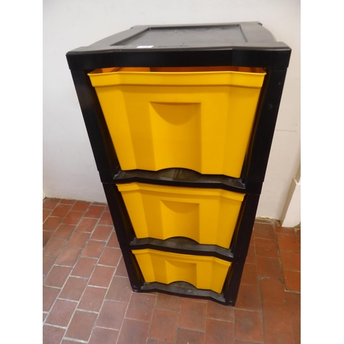 Contico plastic box storage drawers